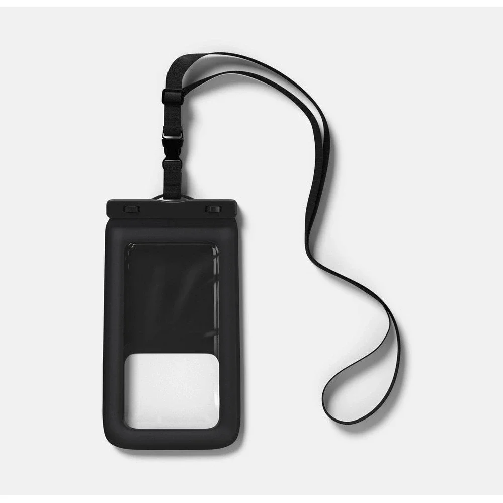 Heyday Waterproof Phone Pouch with Lanyard | Durable Protection for Beach Black